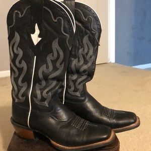 Ladies Black Leather Western Boots